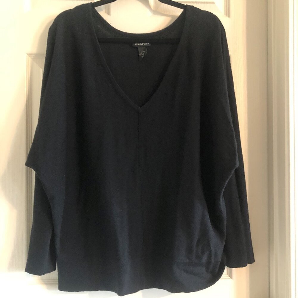 Lane Bryant black dolman‎ style v neck sweater size 18/20
